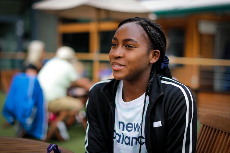 Cori Gauff i en intervju med AP under 2019 års Wimbledonturnering.