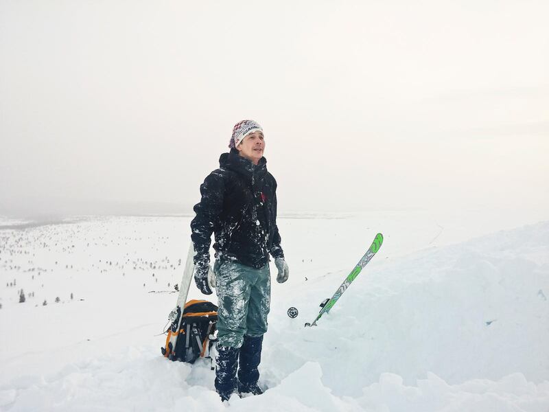 Räddad. Lavinen slungade Jesper Tottie och Philip Sundbom ett par hundra meter nerför fjället.