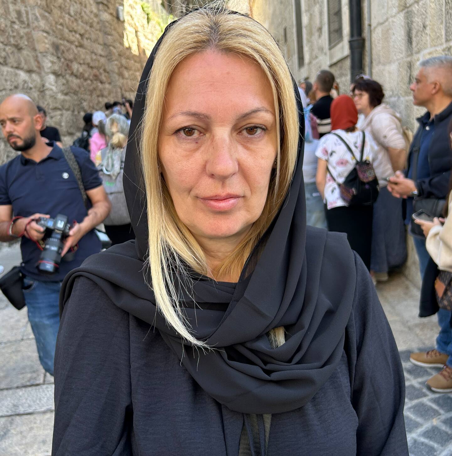 Dagens korrespondent i Jerusalem träffade på långfredagen pilgrimer och turister som vandrade längs Via Dolorosa.