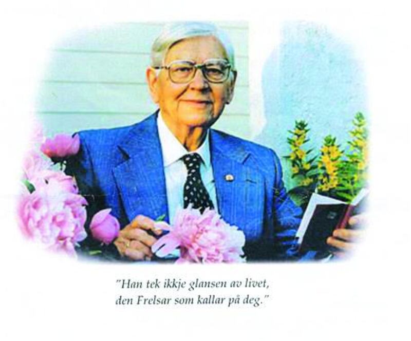 Trygve Bjerkrheim, norsk sång- och psalmförfattare (1904-2001) som älskas av bland andra Tomas Sjödin.