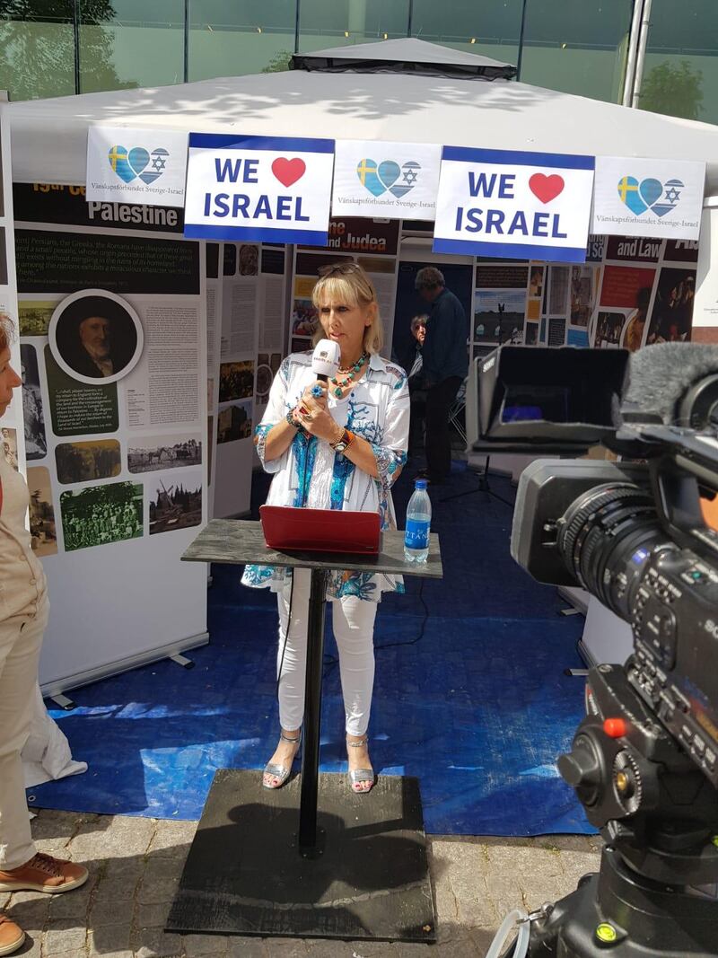 Christina Toledano Åsbrink från Vänskapsförbundet Sverige-Israel, i Almedalen.