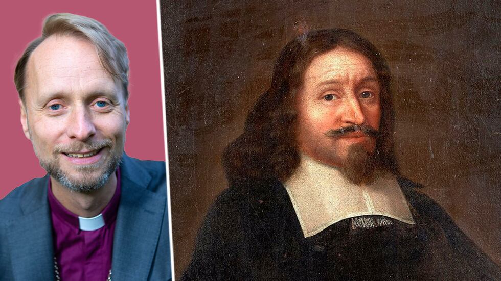 Åke Paulsson/Ikon, David Klöcker Ehrenstrahl Tavla, Jesper Swedberg, beskuren. Infälld bild på biskop Mikael Mogren.