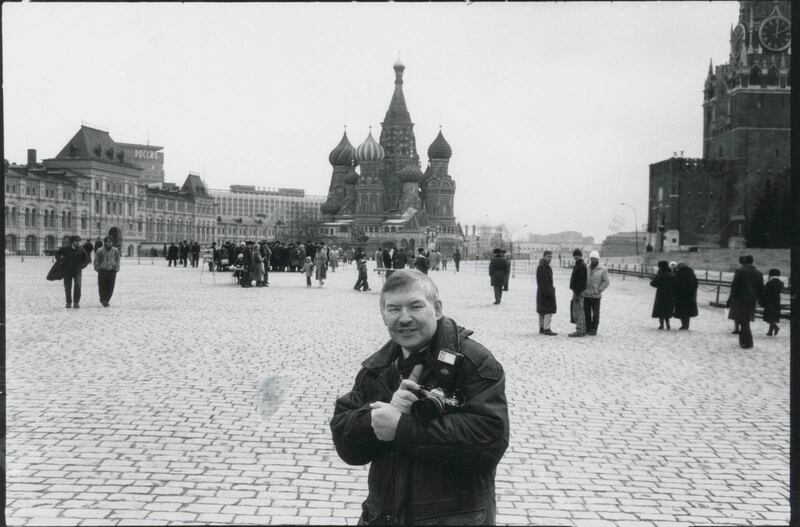 Rune Jonsson på Röda torget i Moskva.