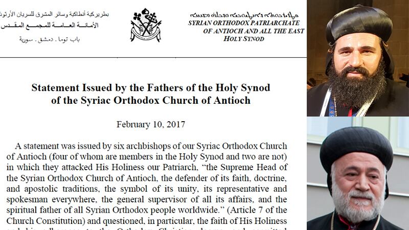 De svenska ärkebiskoparna Benjamin Atas och Julius Shabo har undertecknat brevet i vilket kritiken mot patriarken fördöms.