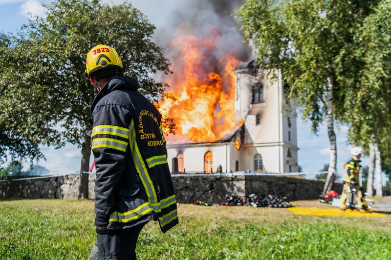 David Johansson, vinnare av utmärkelsen Årets rookie 2023.
David vann bland annat med sina bilder från den brinnande kyrkan i Viås.