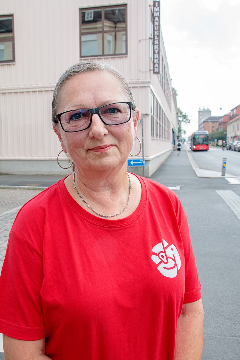 Ingalill Dahlgren Nyberg (S) valkampanjar i Jönköping.