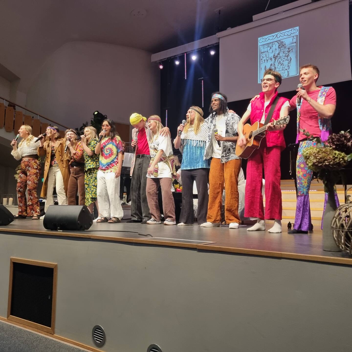 Jesusfolket hälsade på under jubileumsfesten i Sundsvall.