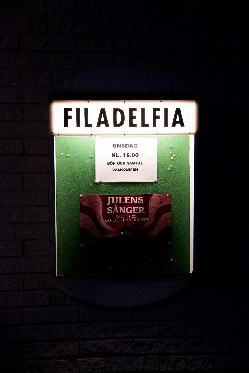 Affisch. Välkommen att sjunga julens sånger i Filadelfia, Skultorp!