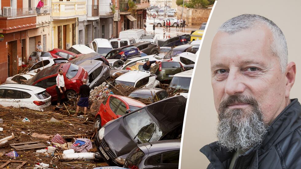 privat EFK missionären Ferro Mehmetovic befinner sig i översvämningarna i Alfafar, Valencia.