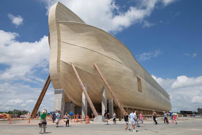 Arken i Williamstown är 155 meter lång, ett försök att komma så nära de bibliska proportionerna som möjligt.