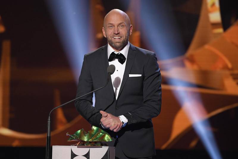 Joakim Sällquist fick priset för bästa manliga huvudroll i filmen Goliat vid Guldbaggegalan 2019 på Cirkus.