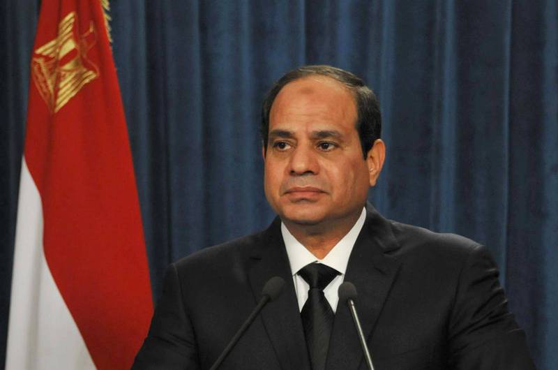 President Abd al-Fattah al-Sisi, som tillsatts av militären, rasar nu mot islamisternas attacker.